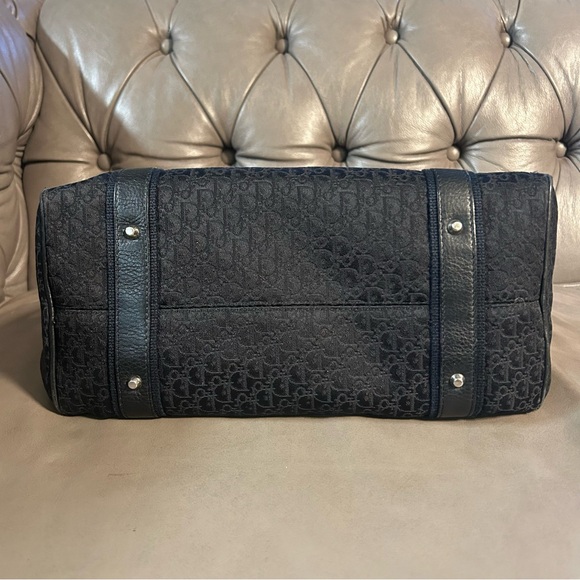 Christian Dior Vintage black canvas Diorissimo Boston bag Satchel Project Bag - Picture 4 of 13